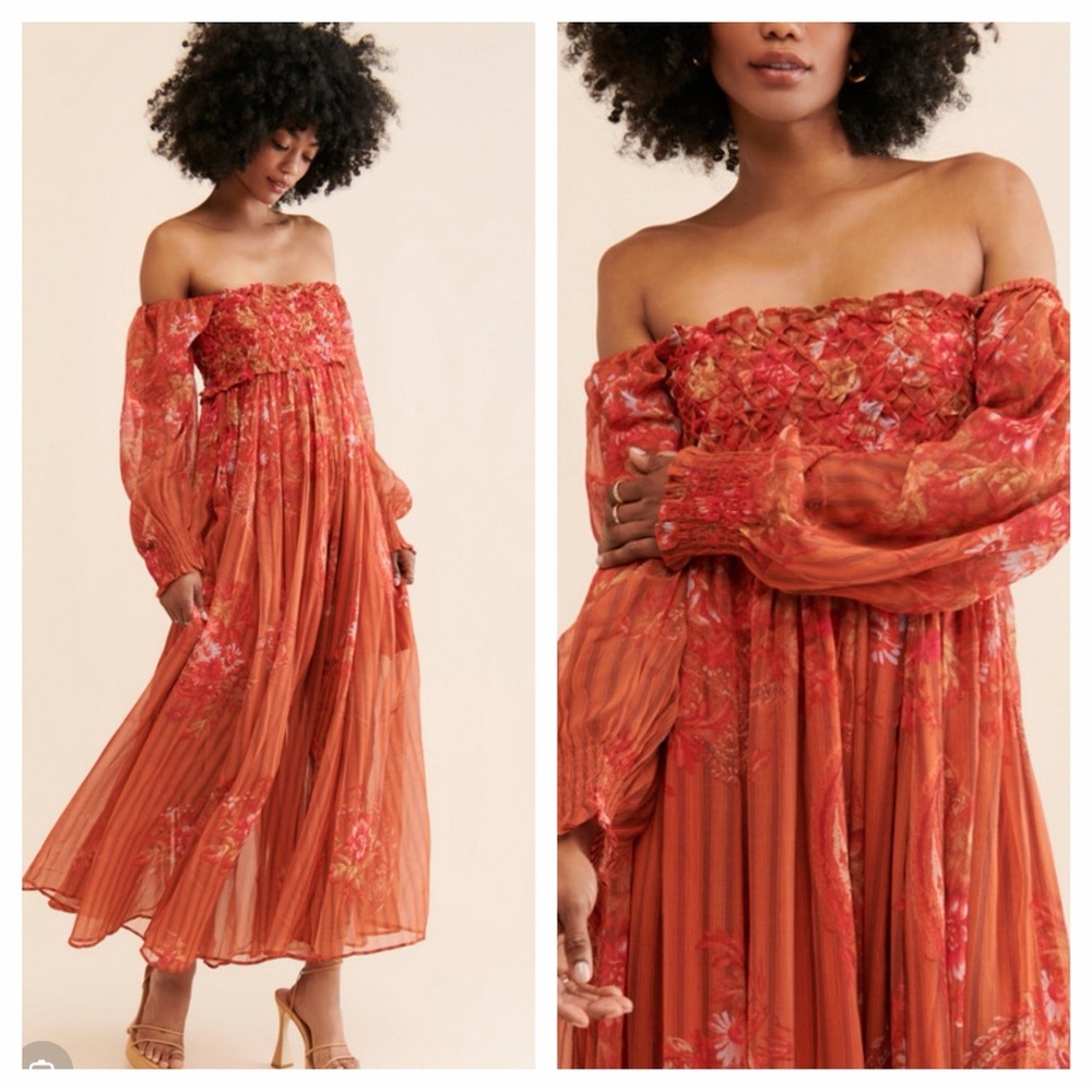 NWOT size Small Free People Angel Eyes maxi dress